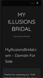 Mobile Screenshot of myillusionsbridal.com