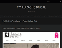 Tablet Screenshot of myillusionsbridal.com